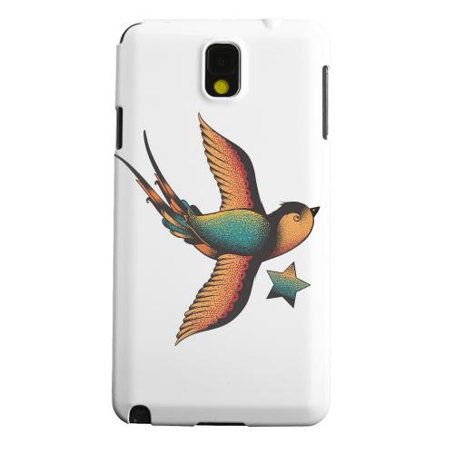 Geeks Designer Line (GDL) Samsung Galaxy Note 3 Matte Hard Back Cover - Swallow Star on White Geeks Designer Line (GDL) Samsung Galaxy Note 3 Matte Hard Back Cover - Swallow Star on White