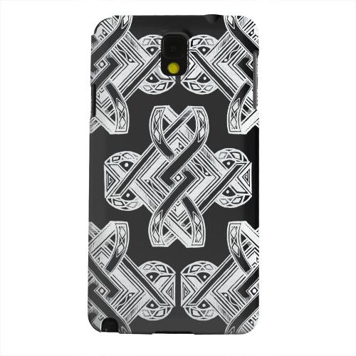 Geeks Designer Line (GDL) Samsung Galaxy Note 3 Matte Hard Back Cover - Tribal Art on Black