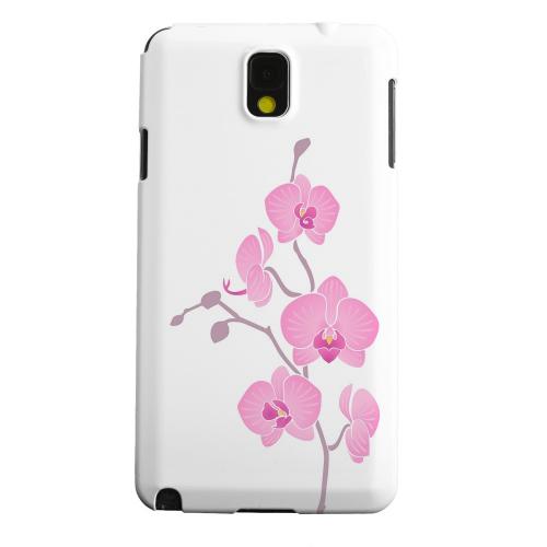 Geeks Designer Line (GDL) Samsung Galaxy Note 3 Matte Hard Back Cover - Pink Minimal Orchid Art