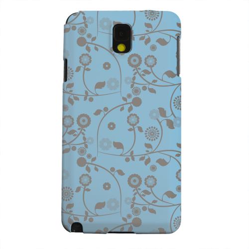 Geeks Designer Line (GDL) Samsung Galaxy Note 3 Matte Hard Back Cover - Floral 2 Dusk Blue