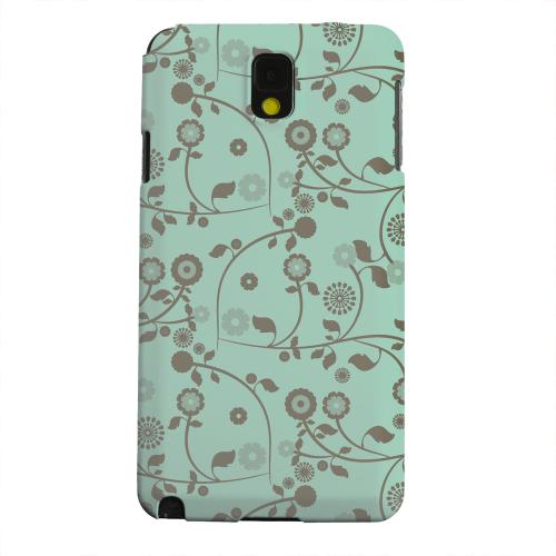Geeks Designer Line (GDL) Samsung Galaxy Note 3 Matte Hard Back Cover - Floral 2 Grayed Jade