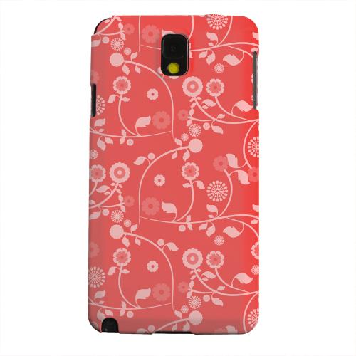 Geeks Designer Line (GDL) Samsung Galaxy Note 3 Matte Hard Back Cover - Floral 2 Poppy Red