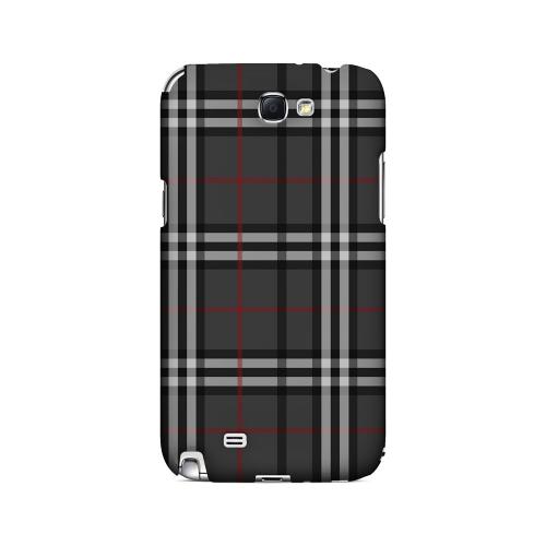 Classic Dark White/ Red Plaid - Geeks Designer Line Checker Series Hard Case for Samsung Galaxy Note 2