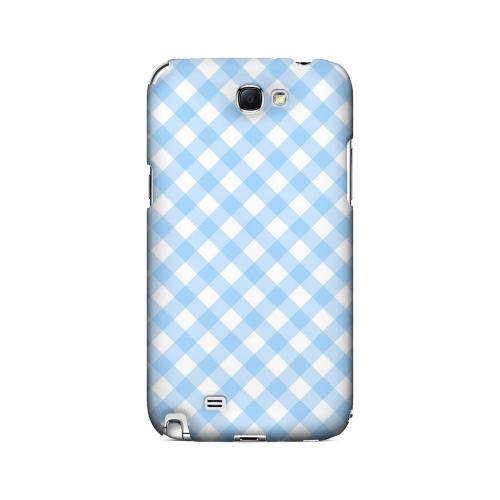 Light Blue Plaid - Geeks Designer Line Checker Series Hard Case for Samsung Galaxy Note 2 Light Blue Plaid - Geeks Designer Line Checker Series Hard Case for Samsung Galaxy Note 2