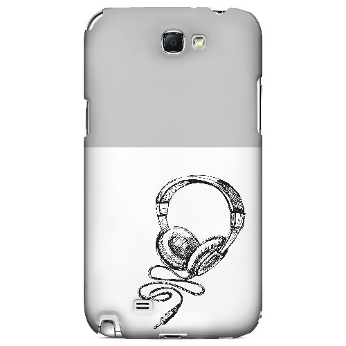 Head Bobbing Gray - Geeks Designer Line Music Series Hard Case for Samsung Galaxy Note 2