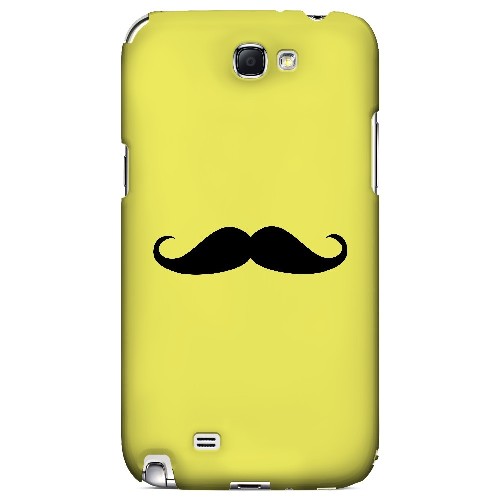 Mustache Yellow - Geeks Designer Line Humor Series Hard Case for Samsung Galaxy Note 2