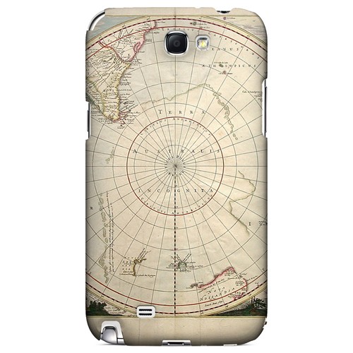 Terra Australis Incognita - Geeks Designer Line Map Series Hard Case for Samsung Galaxy Note 2 Terra Australis Incognita - Geeks Designer Line Map Series Hard Case for Samsung Galaxy Note 2