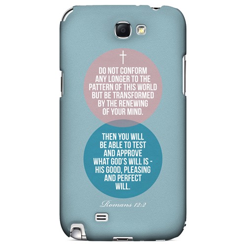 Romans 12:2 - Geeks Designer Line Bible Series Hard Case for Samsung Galaxy Note 2