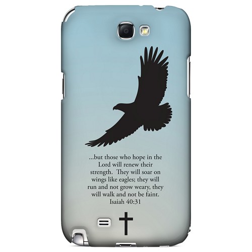 Isaiah 40:31 - Faint Blue - Geeks Designer Line Bible Series Hard Case for Samsung Galaxy Note 2