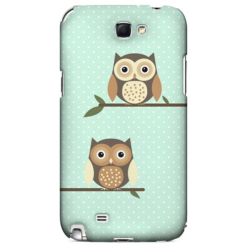 Retro Owls on Polka Dots - Geeks Designer Line Owl Series Hard Case for Samsung Galaxy Note 2 Retro Owls on Polka Dots - Geeks Designer Line Owl Series Hard Case for Samsung Galaxy Note 2