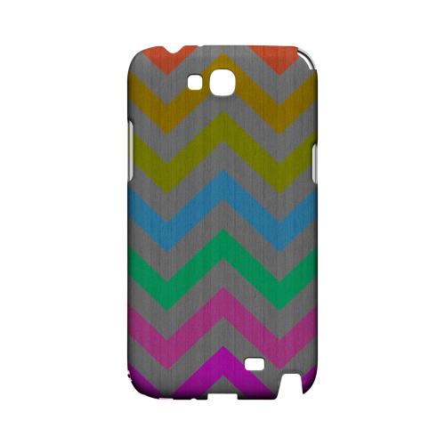 Grungy Multi-Colors on Gray Geeks Designer Line Zig Zag Series Slim Hard Case for Samsung Galaxy Note 2