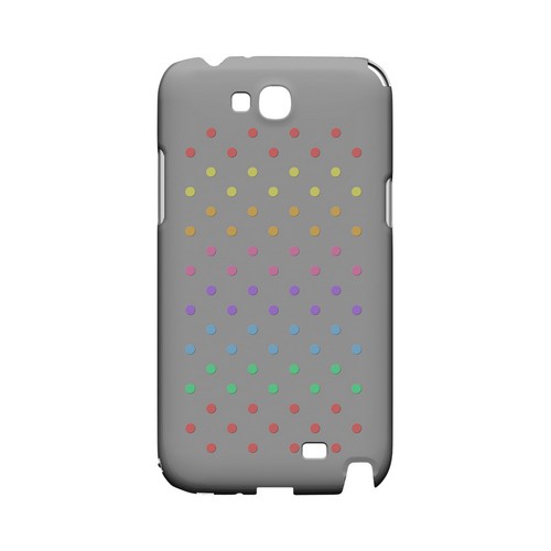 Rainbow Dots on Gray Geeks Designer Line Polka Dot Series Slim Hard Case for Samsung Galaxy Note 2