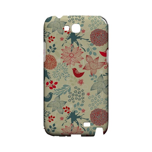 Lovebird Floral Splatter - Geeks Designer Line Floral Series Hard Case for Samsung Galaxy Note 2