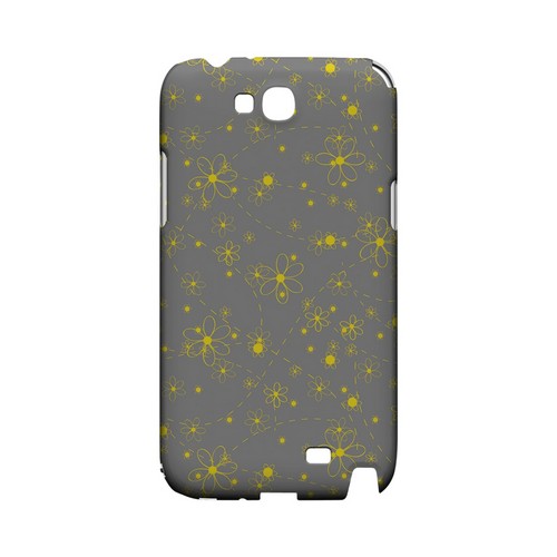Yellow Daisies on Gray - Geeks Designer Line Floral Series Hard Case for Samsung Galaxy Note 2