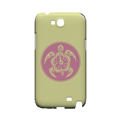 Pink Island Turtle Solo on Yellow - Geeks Designer Line Tattoo Series Hard Case for Samsung Galaxy Note 2