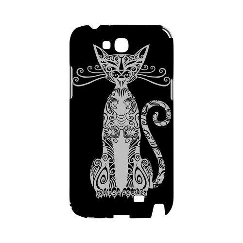 Kitty Nouveau on Black - Geeks Designer Line Tattoo Series Hard Case for Samsung Galaxy Note 2 Kitty Nouveau on Black - Geeks Designer Line Tattoo Series Hard Case for Samsung Galaxy Note 2