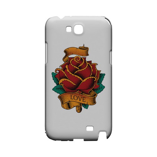 Love Rose on White - Geeks Designer Line Tattoo Series Hard Case for Samsung Galaxy Note 2 Love Rose on White - Geeks Designer Line Tattoo Series Hard Case for Samsung Galaxy Note 2