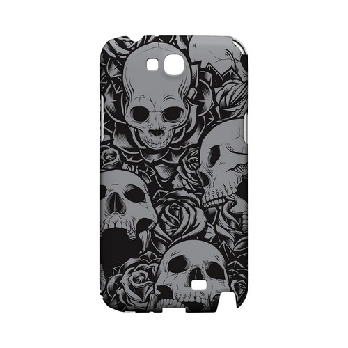Skulls Rose Gray - Geeks Designer Line Tattoo Series Hard Case for Samsung Galaxy Note 2 Skulls Rose Gray - Geeks Designer Line Tattoo Series Hard Case for Samsung Galaxy Note 2