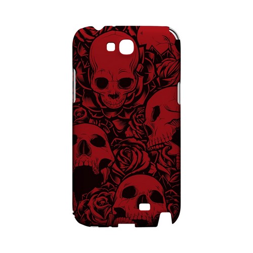 Skulls Rose Red/ Black - Geeks Designer Line Tattoo Series Hard Case for Samsung Galaxy Note 2