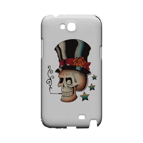 Smoking Skull on White - Geeks Designer Line Tattoo Series Hard Case for Samsung Galaxy Note 2 Smoking Skull on White - Geeks Designer Line Tattoo Series Hard Case for Samsung Galaxy Note 2