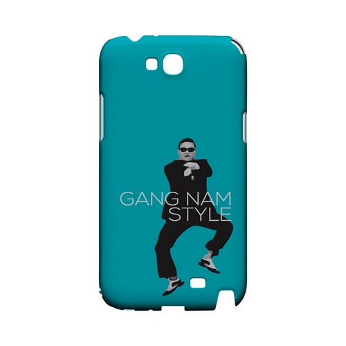 Teal Gangnam Style - Geeks Designer Line Slim Back Cover for Samsung Galaxy Note 2
