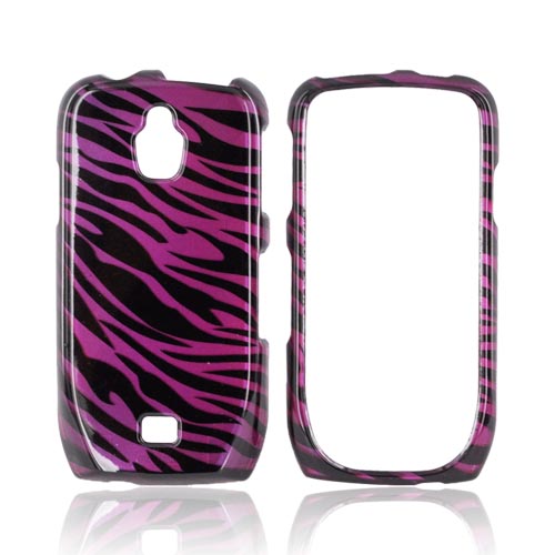 Samsung Exhibit T759 Hard Case - Purple/ Black Zebra