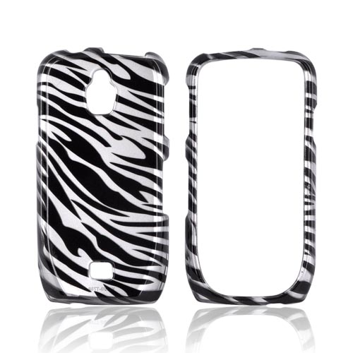 Samsung Exhibit T759 Hard Case - Black/ Silver Zebra