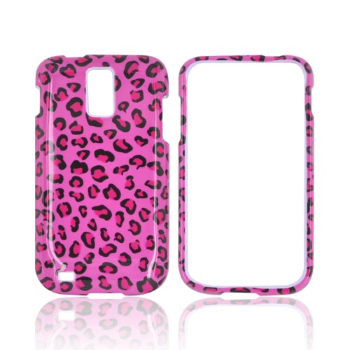 T-Mobile Samsung Galaxy S2 Hard Case - Hot Pink/ Black Leopard