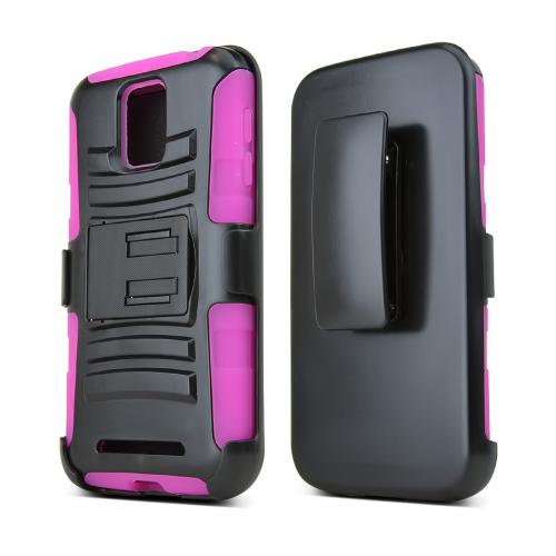 Black Samsung ATIV SE Hard Case w/ Kickstand on Hot Pink Silicone Skin Case w/ Holster Black Samsung ATIV SE Hard Case w/ Kickstand on Hot Pink Silicone Skin Case w/ Holster