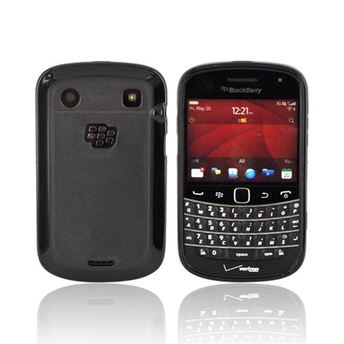 Blackberry Bold 9900, 9930 Hard Back w/ Gummy Silicone Border - Smoke/ Black