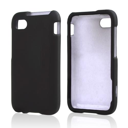 Black Rubberized Hard Case for Blackberry Q5