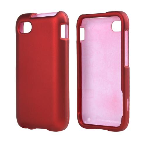 Red Rubberized Hard Case for Blackberry Q5