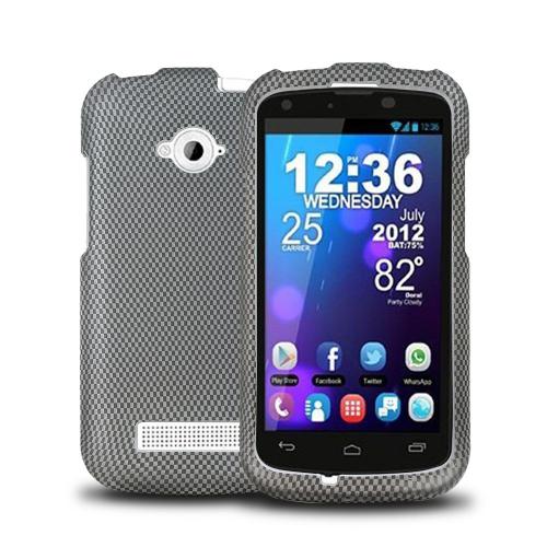 Gray/ Black Carbon Fiber Design Rubberized Hard Plastic Case for Blu Tank 4.5 Gray/ Black Carbon Fiber Design Rubberized Hard Plastic Case for Blu Tank 4.5