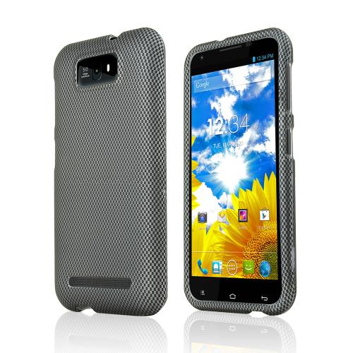 Gray/ Black Carbon Fiber Design Rubberized Hard Plastic Case for Blu Studio 5.5 Gray/ Black Carbon Fiber Design Rubberized Hard Plastic Case for Blu Studio 5.5