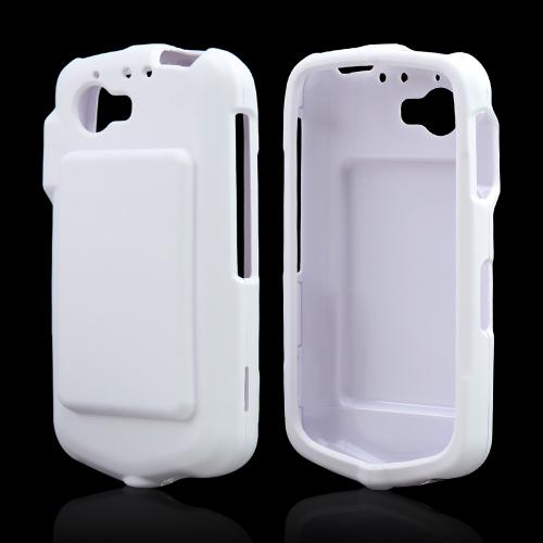 White Rubberized Hard Case for Casio G'zOne Commando 4G LTE C811