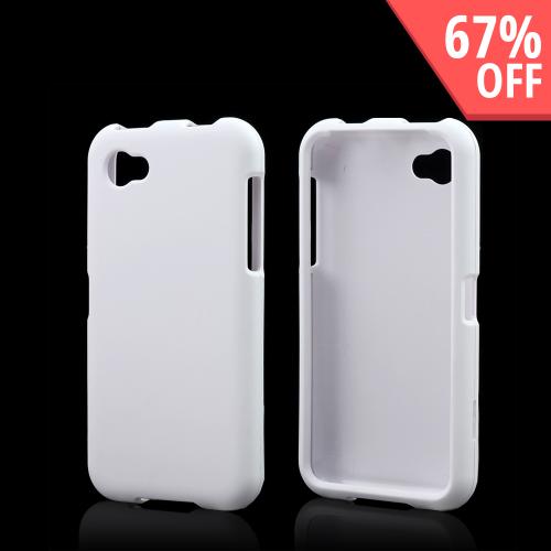 White Rubberized Hard Case for HTC First