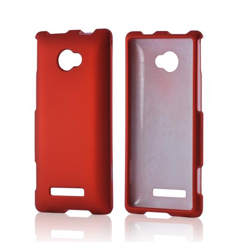 Orange Rubberized Hard Case for HTC 8X