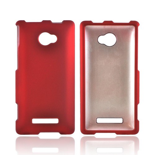 HTC 8X Rubberized Hard Case - Red