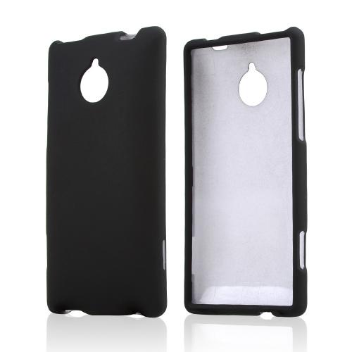 Black Rubberized Hard Case for HTC 8XT