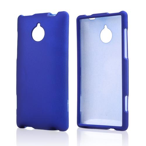 Blue Rubberized Hard Case for HTC 8XT