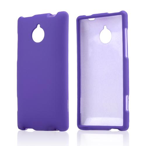 Purple Rubberized Hard Case for HTC 8XT
