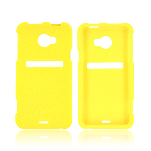 HTC EVO 4G LTE Rubberized Hard Case - Yellow