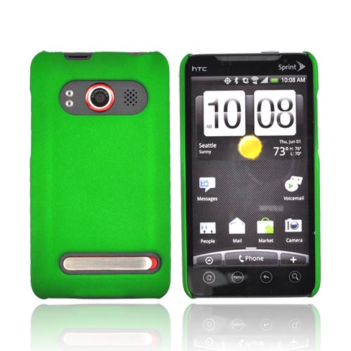 HTC EVO 4G Rubberized Hard Case - Green