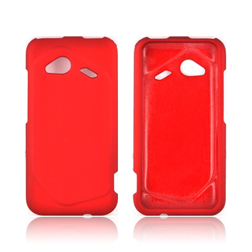 HTC Droid Incredible 4G LTE Rubberized Hard Case - Red