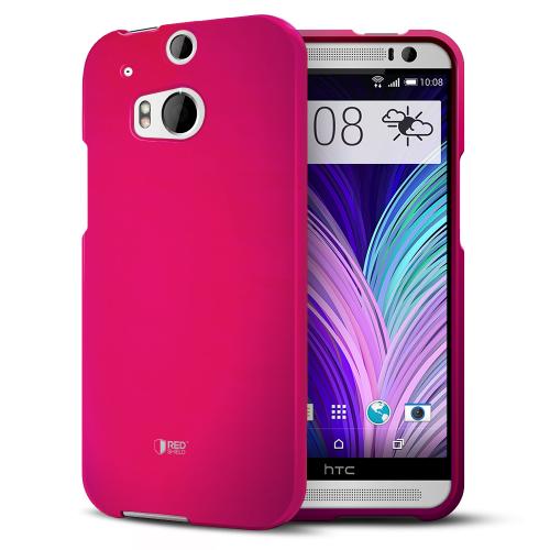 Rose Pink Rubberized Hard Case for HTC One (M8)