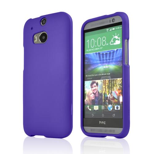 Purple Rubberized Hard Case for HTC One M8
