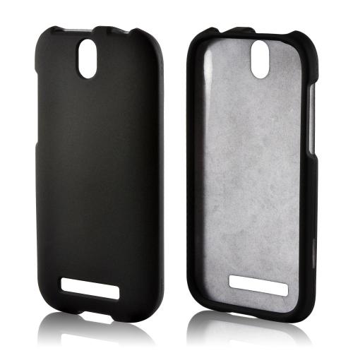 Black Rubberized Hard Case for HTC One SV
