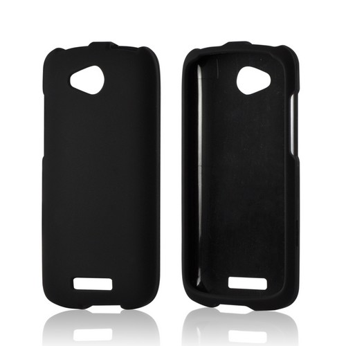 Black Rubberized Hard Case for HTC One VX