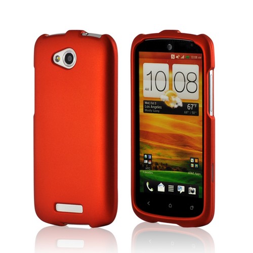 Orange Rubberized Hard Case for HTC One VX