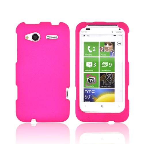 HTC Radar 4G Rubberized Hard Case - Hot Pink